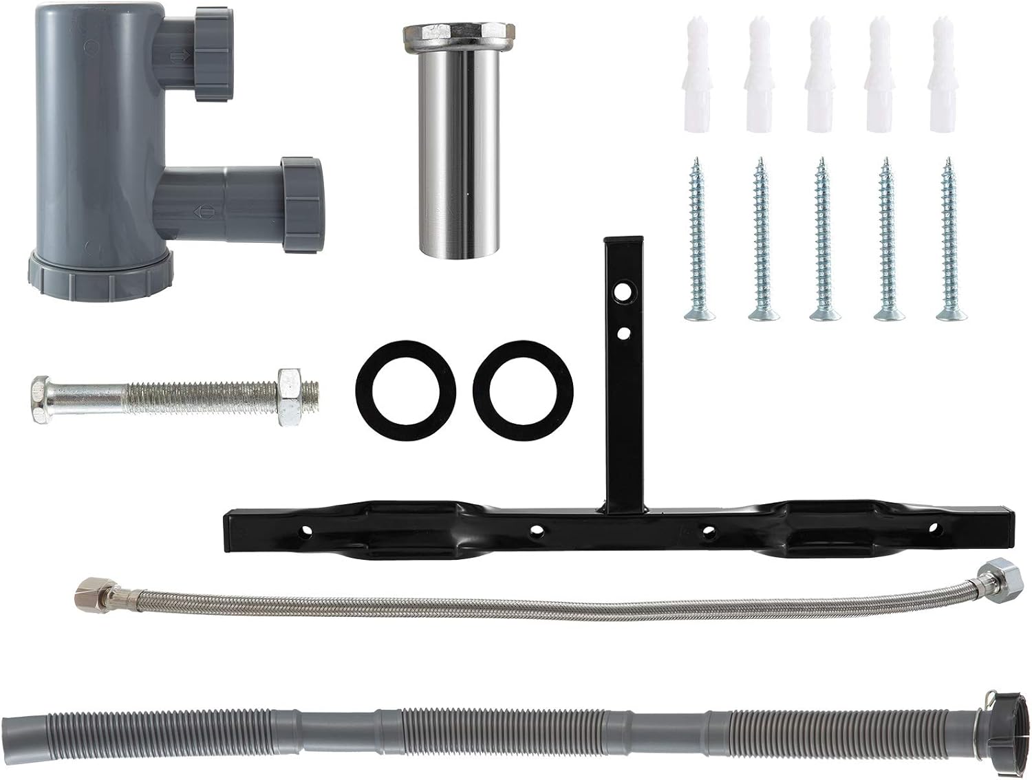 Happybuy Shampoo Bowl Sink Black ABS Plastic Salon and Spa Hair Sink Beauty Salon Equipment for Hair Stylists