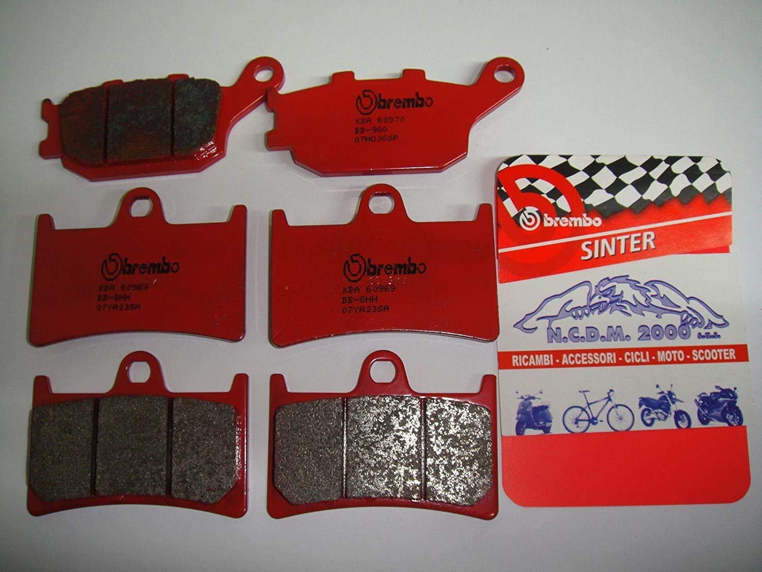 PASTIGLIE FRENO BREMBO SA ANTERIORI + POSTERIORI YZF R6 600 2003 2004 2005 2006 2007 2008 2009 2010 2011 2012 2013 2014 2015 2016