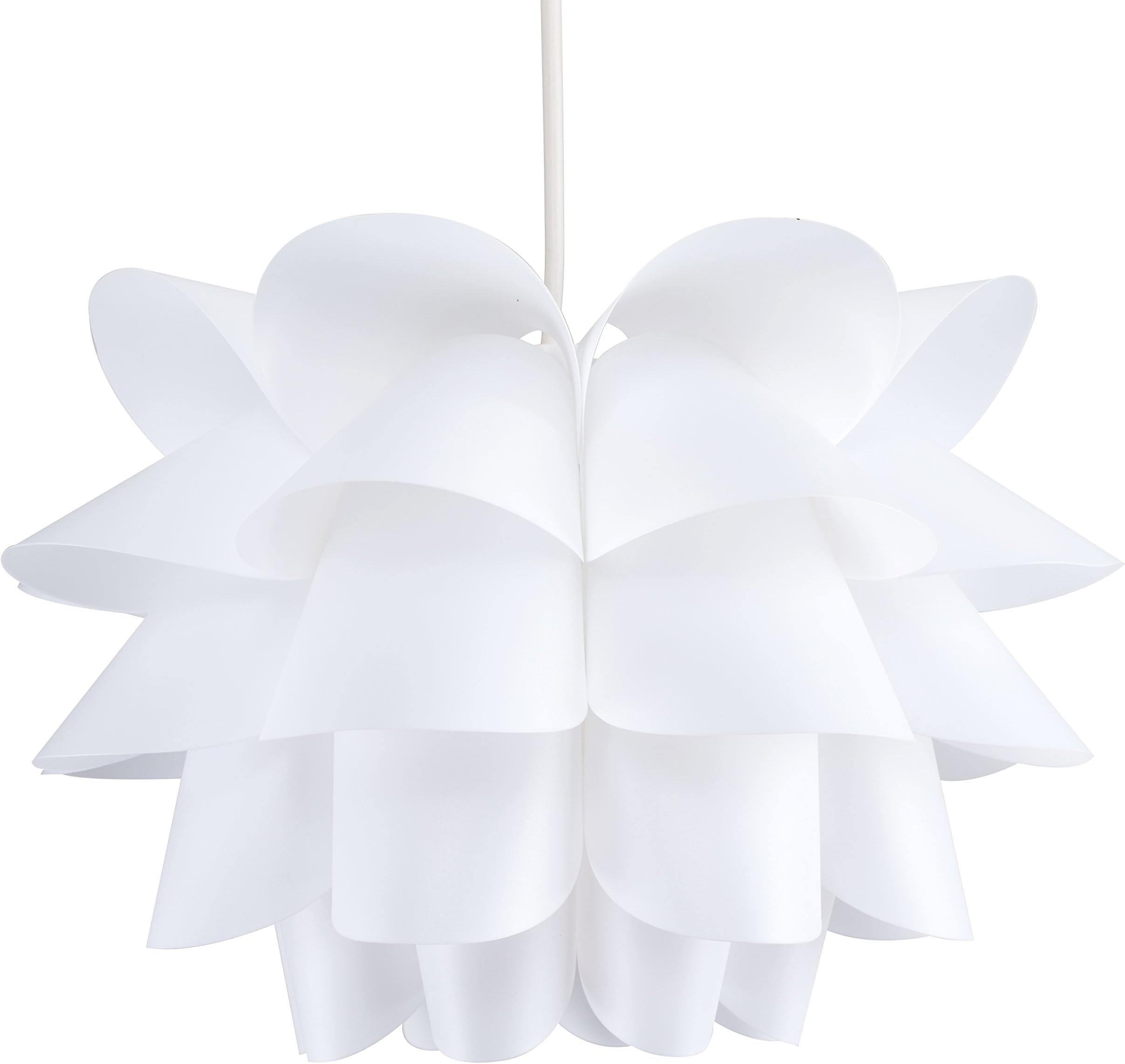 Modern White Ceiling Light Shade Pendant Easy Fit 3 Tier Fabric Lamp