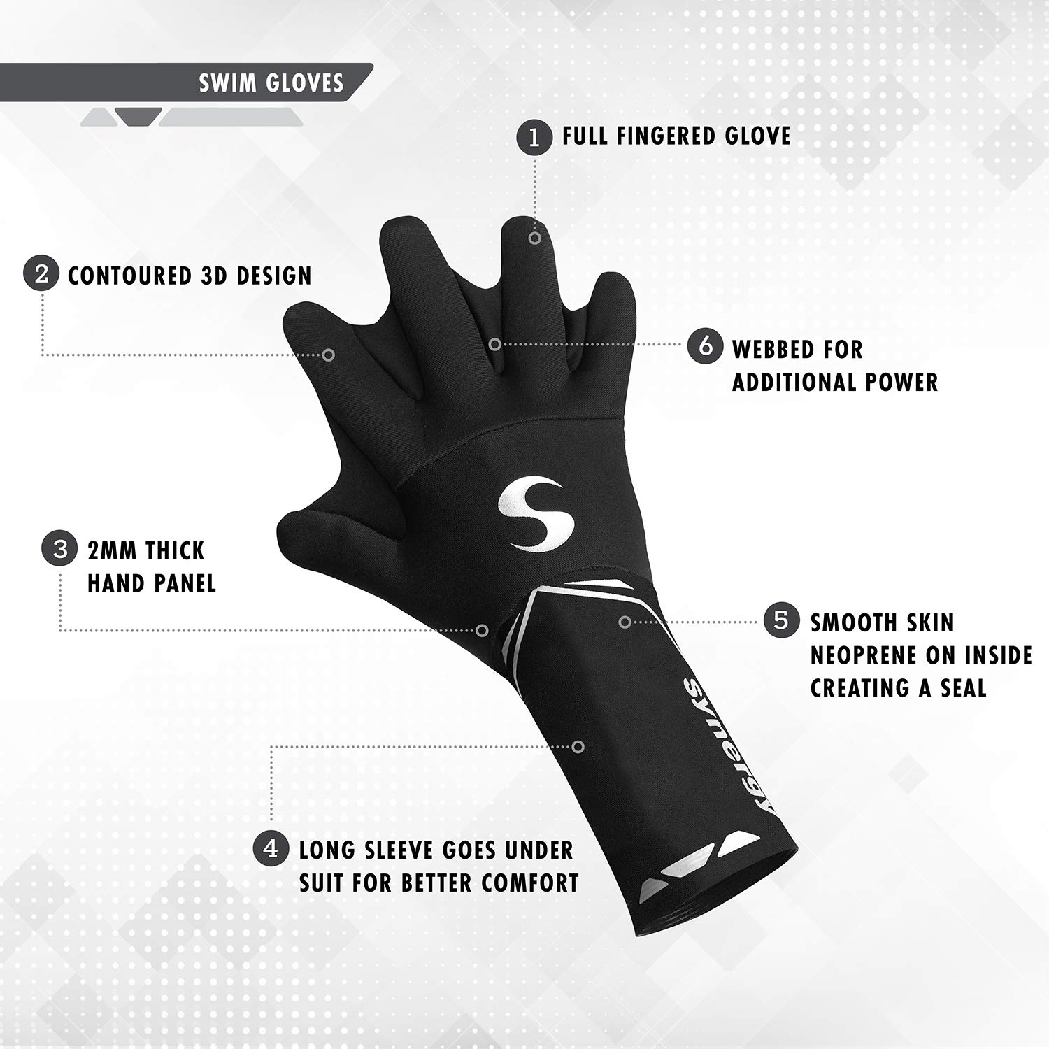 Synergy Neoprene Thermal Swim Gloves