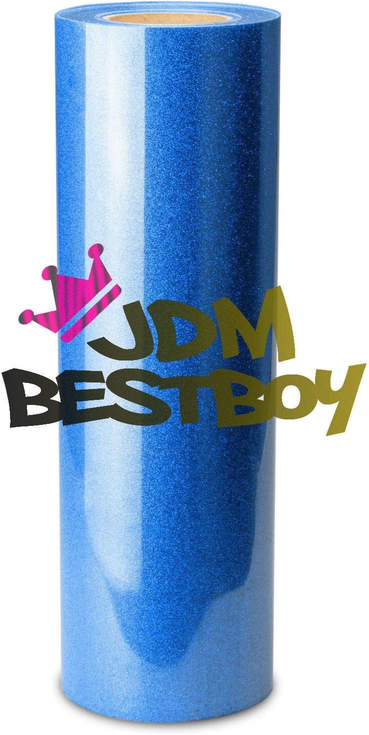 20"x60" (1.66FTx5FT) Royal Blue Glitter Heat Transfer Vinyl Best HTV for Silhouettee Cameo and Cricut Sheet DIY Iron On Heat Press T-Shirt Clothes and Other Textiles