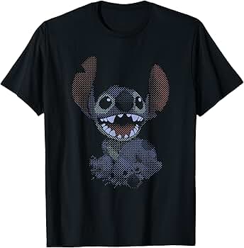 スティッチ エイリアン グラフィックTシャツ Amazon | リロ&スティッチ Lilo&Stitch エイリアン 集合 Tシャツ