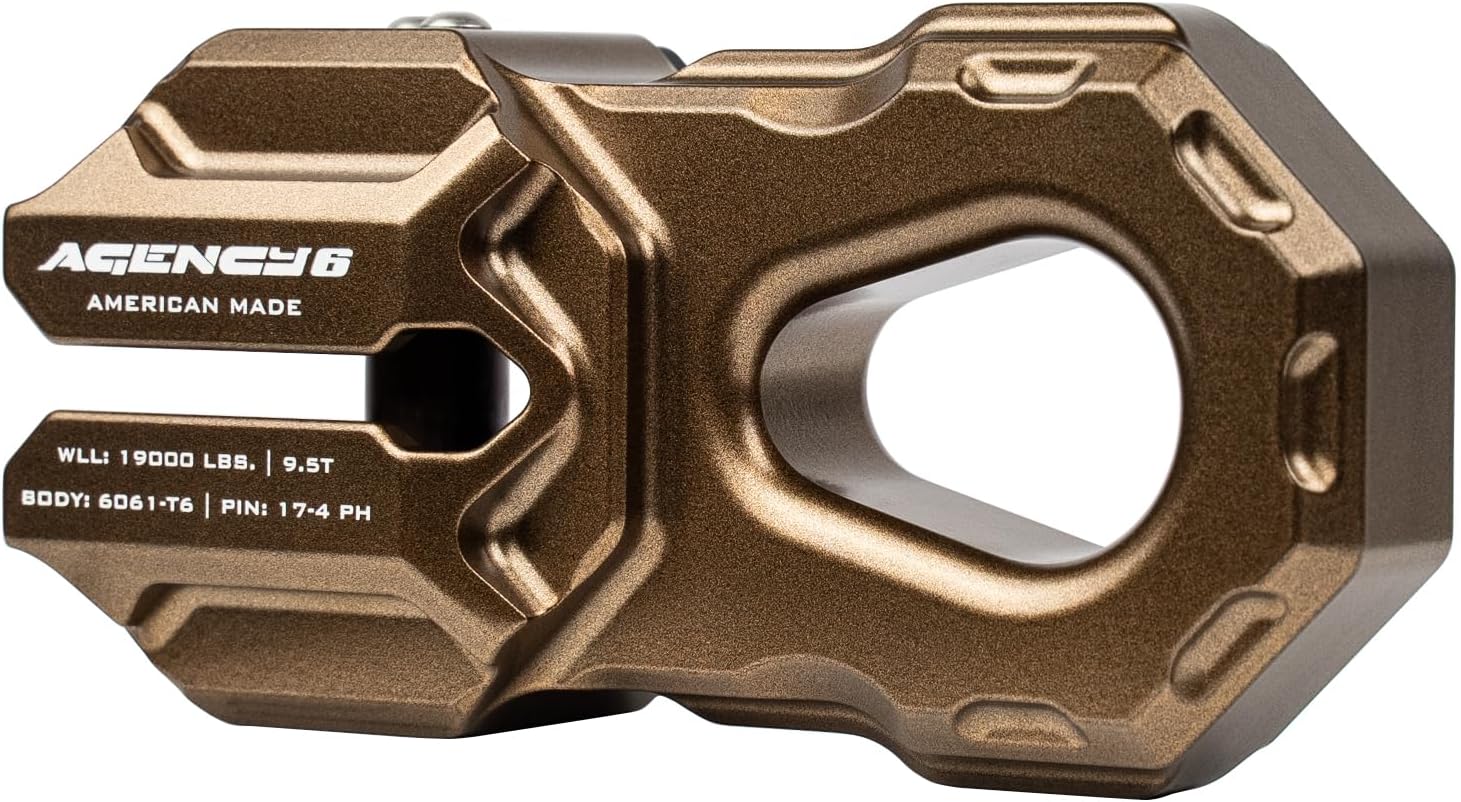 Agency 6 Billet Winch Shackle Lightweight Aluminum Winch