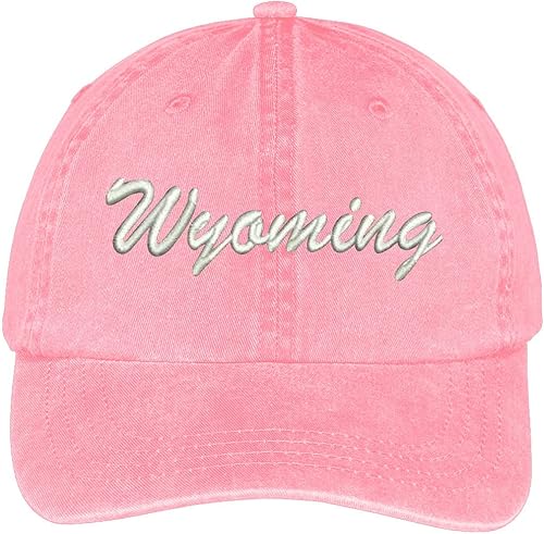Miniatura 7 de Gorra de algodón ajustable de perfil bajo bordado de Wyoming State