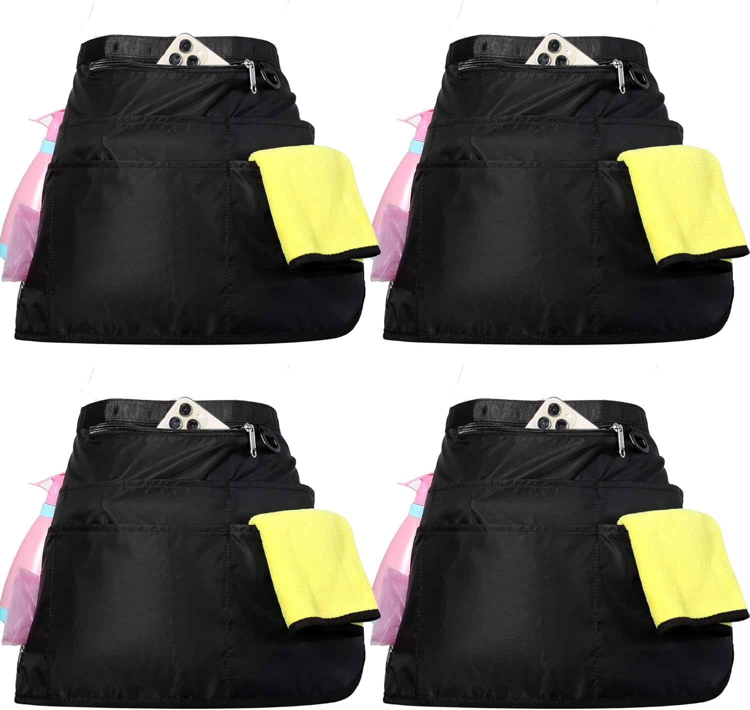 Cleaning Caddy Apron for Women with 7 Pockets, Professional Waterproof Housekeeping Work Apron