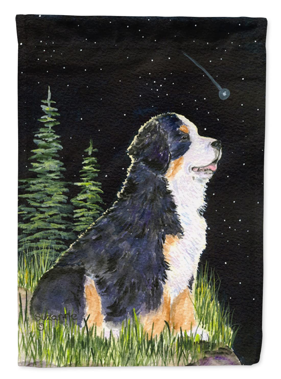 Drapeau Bouvier Bernois grand format pour décoration de jardin et façade de maison Starry Night