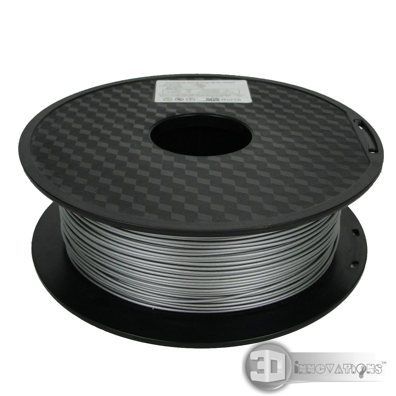 3D Innovations™ 3D Printer Filament (1 Kg, PLA, Silver,1.75 mm Dia.)