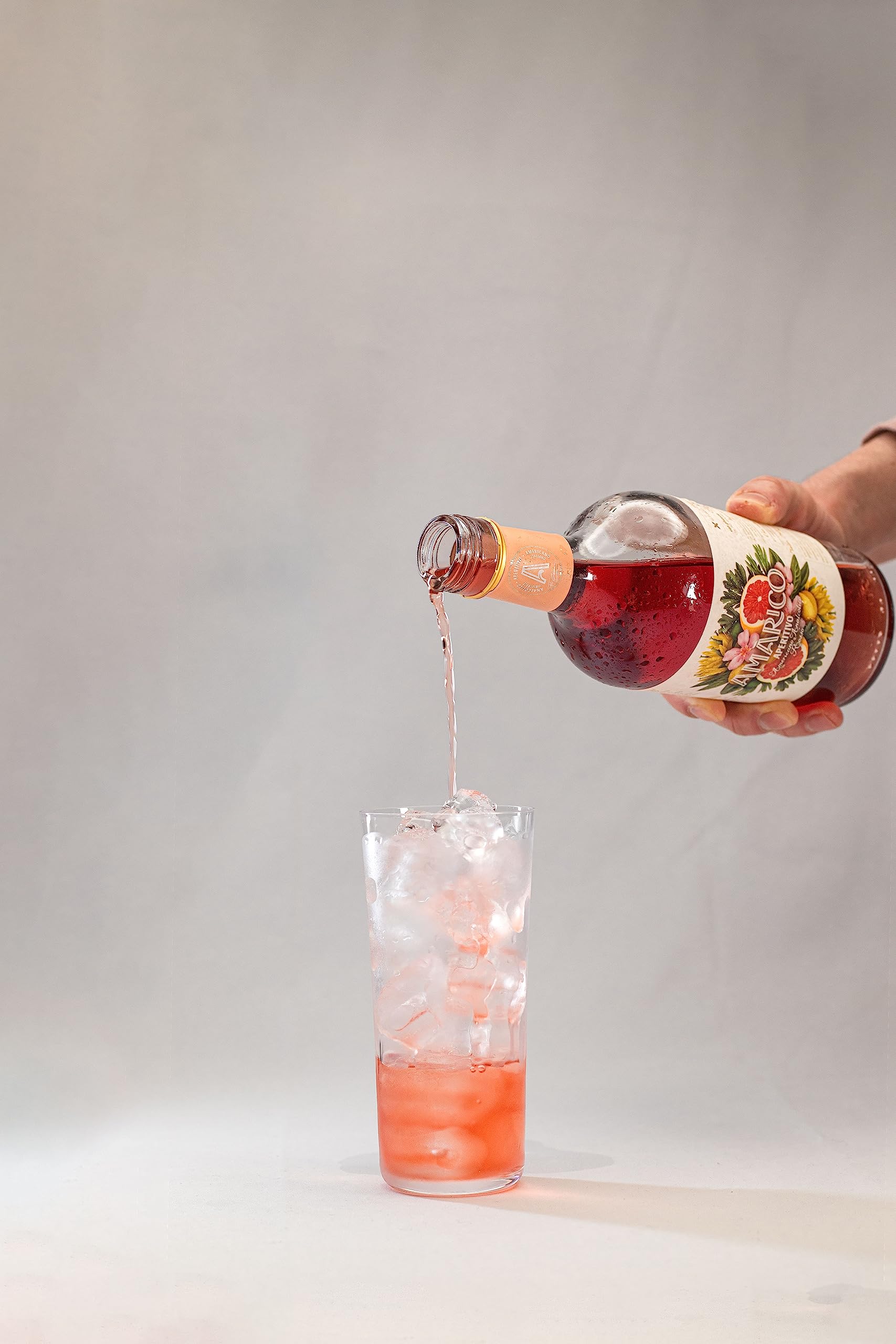 Amàrico Rosso – Aperitivo Analcolico Italiano 50cl | Bitter Analcolico per Spritz | Note di Ciliegia e Pompelmo