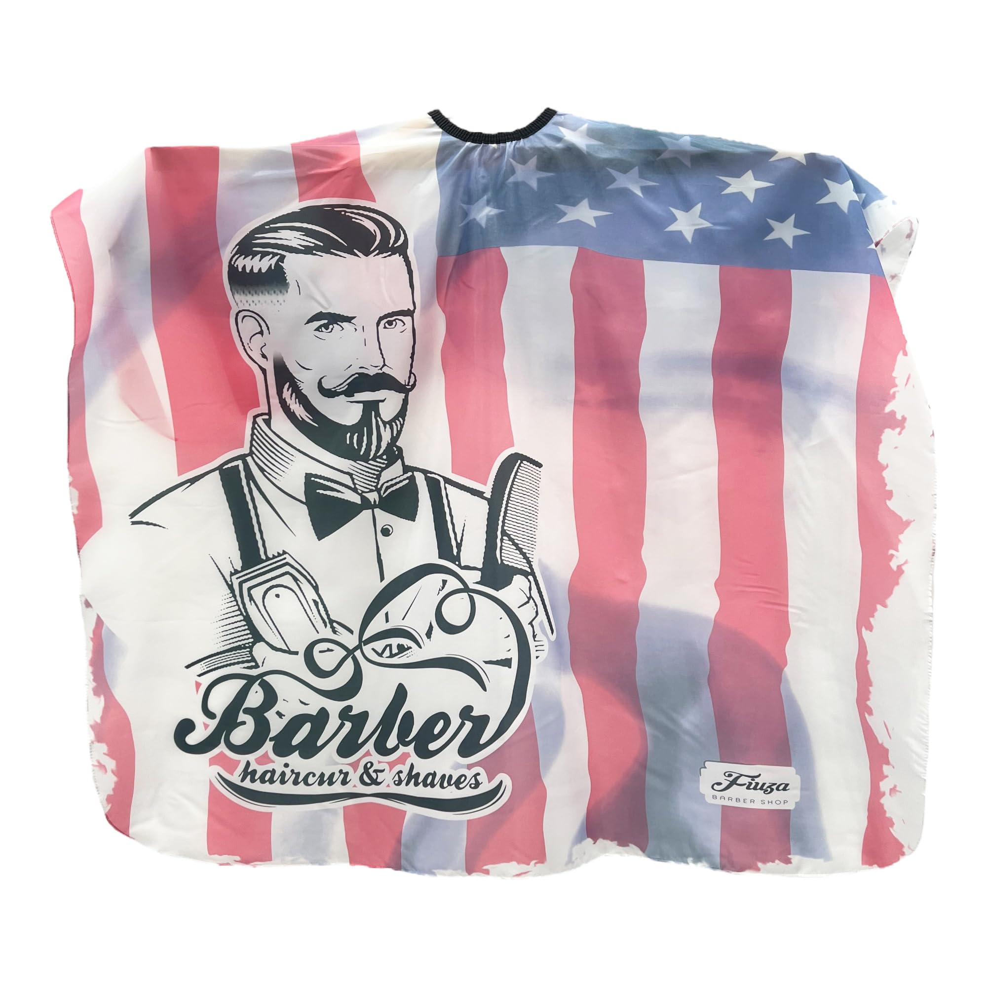 Gabri Professional Barber Cape Gown - Premium Hairdressing Cape for Hair Salon - Waterproof Hair Cutting Capes and Gowns for Barber Shops (USA Flag, 160cm (L) x 140cm (W))