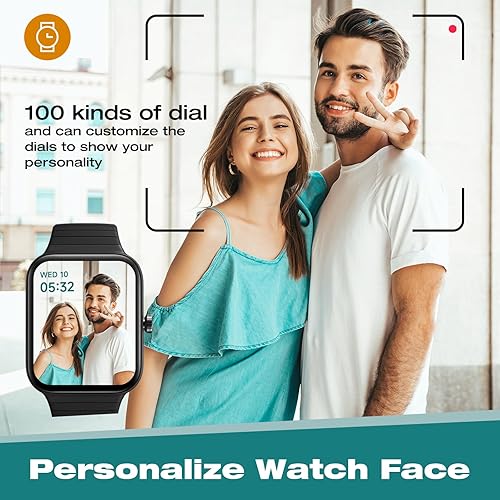 Miniatura 7 de Quican Reloj inteligente para hombres y mujeres con Alexa, 7 días de duración de la batería IP68 impermeable Bluetooth Llamadas Reloj de fitness