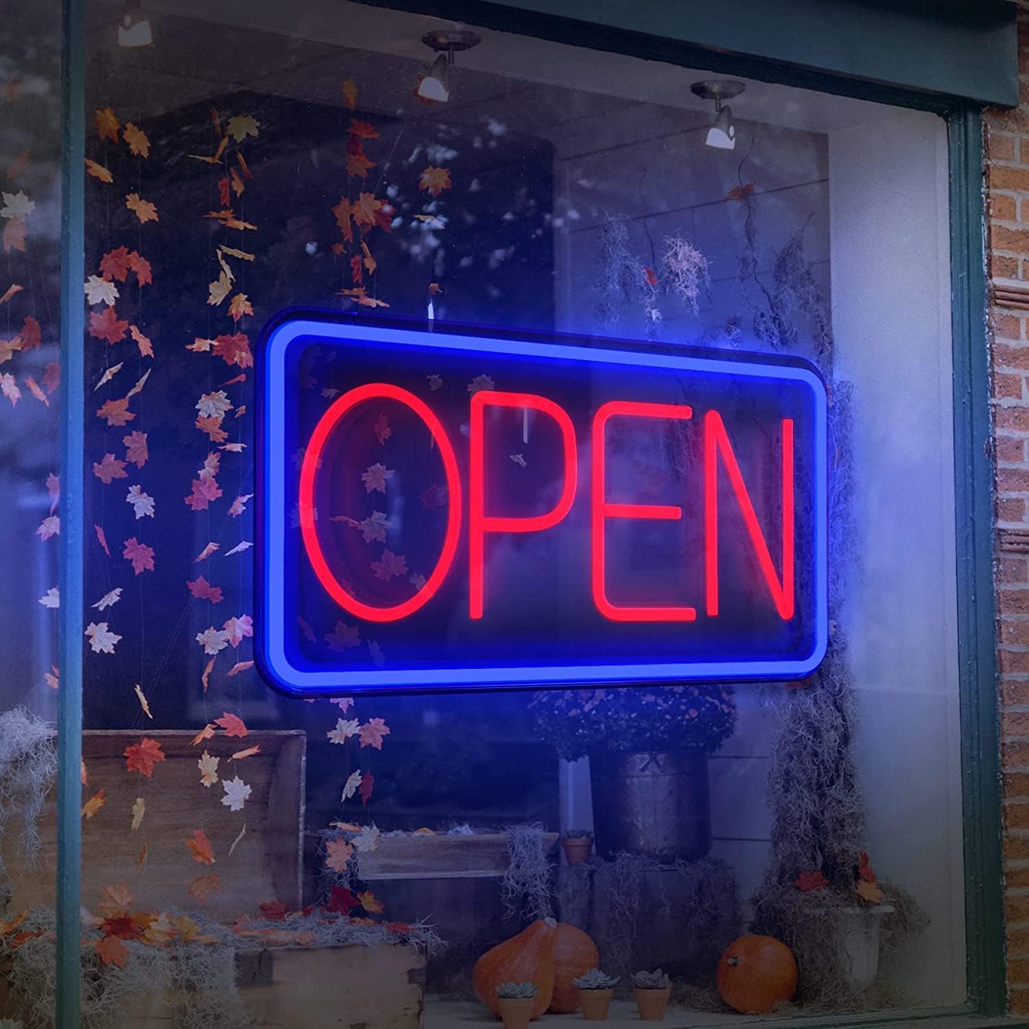 SOLIDEE Insegna Luminosa LED Scritte Neon Alimentate da USB con Interruttore Dimmerabile Luce al neon per Decorare Party Bar Hotel Shop Cafe Restaurant Sala giochi(blu rosso)