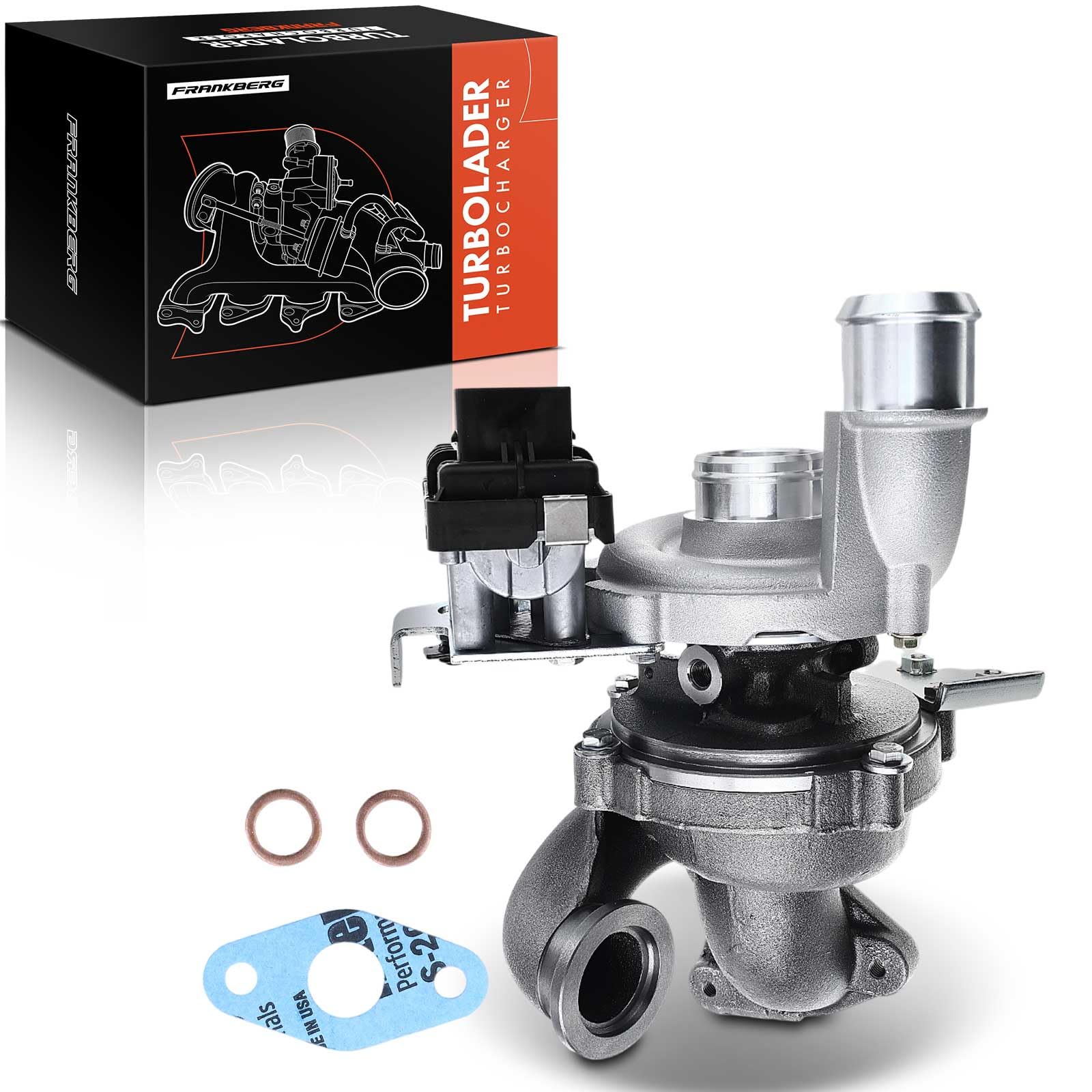 Frankberg Turbocompresor de gases de escape Compatible con Tourneo Connect 1.8 TDCi C-Max DM2 1.8 TDCi Galaxy WA6 1.8 TDCi Focus II Turnier DA DS FFS 1.8 TDCi Focus II DA DP HCP 1.8 TDCi 763647-0021