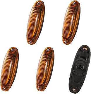 5PCS Front Marker/Cab Roof Lights with Amber LEDs NO WIRE Fit for Freightliner Cascadia A6608222000