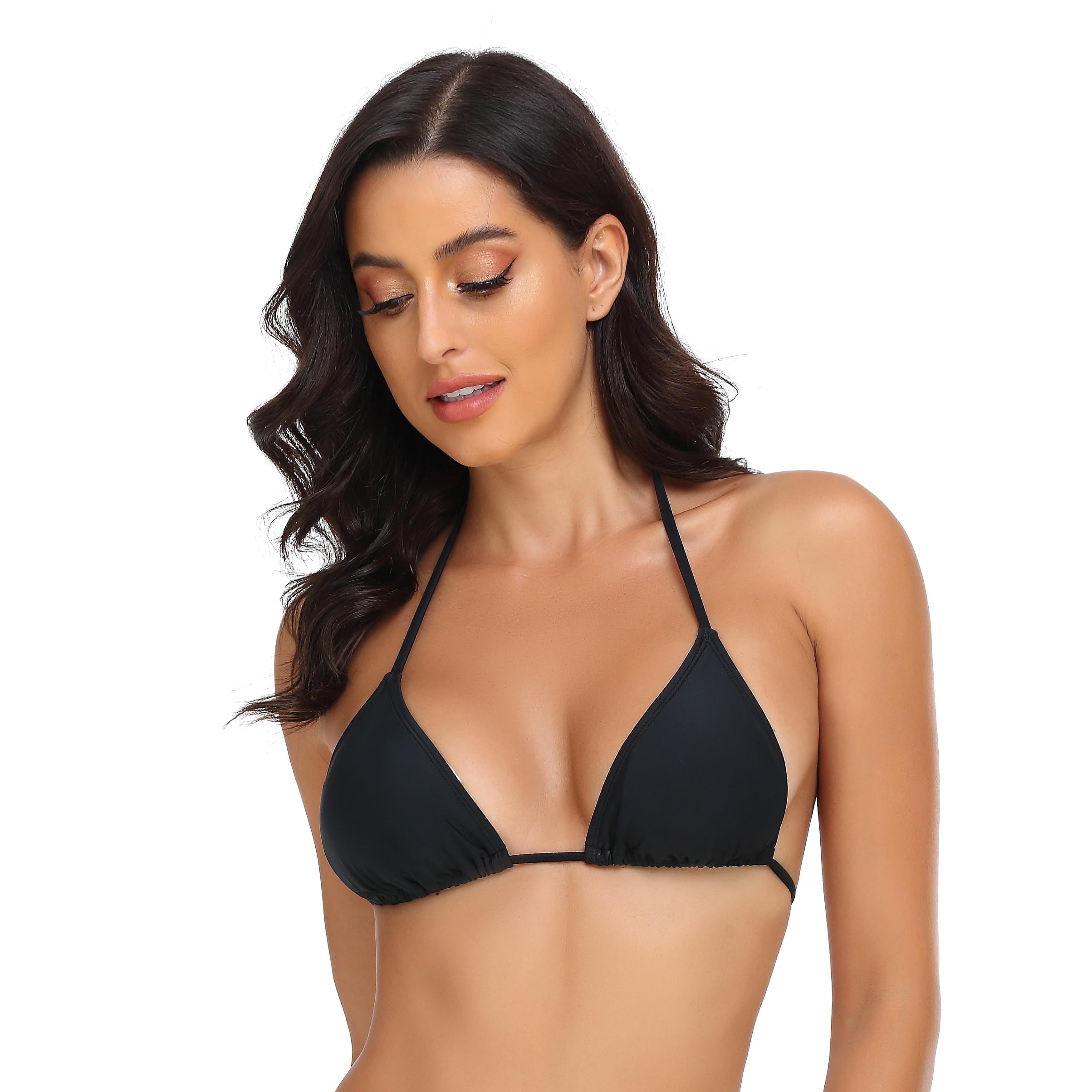 RELLECIGA Haut De Maillot De Bain Femme Bikini Classique Triangle Bikini Top