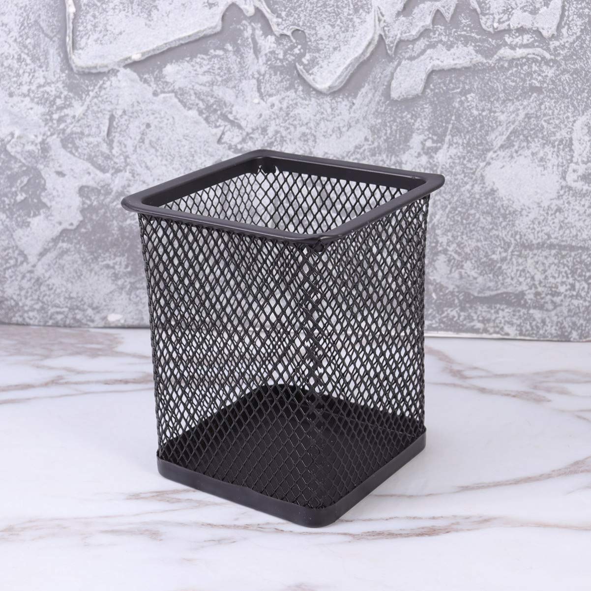 Operitacx 6pezzi Porta Penne Rete Organizer Per Scrivania Creativo Nero Per Casa e Ufficio Contenitore Hollow Per Penne Per Studenti e Uffici
