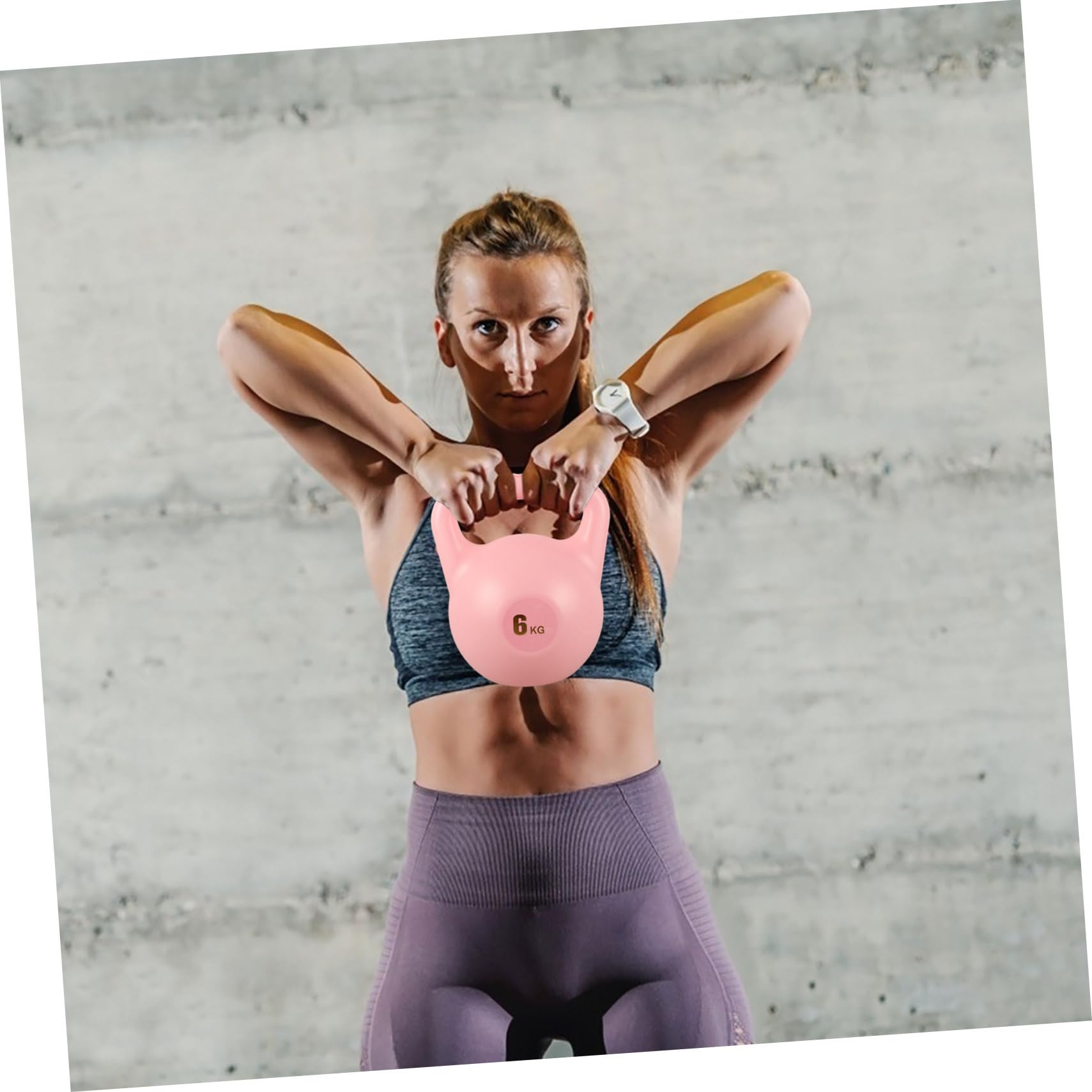 Kettlebell Morbido 6kg per Allenamento Fitness Rosa | Pe, Impugnatura Antiscivolo, Uso Domestico, Esercizi Full Body e Forza