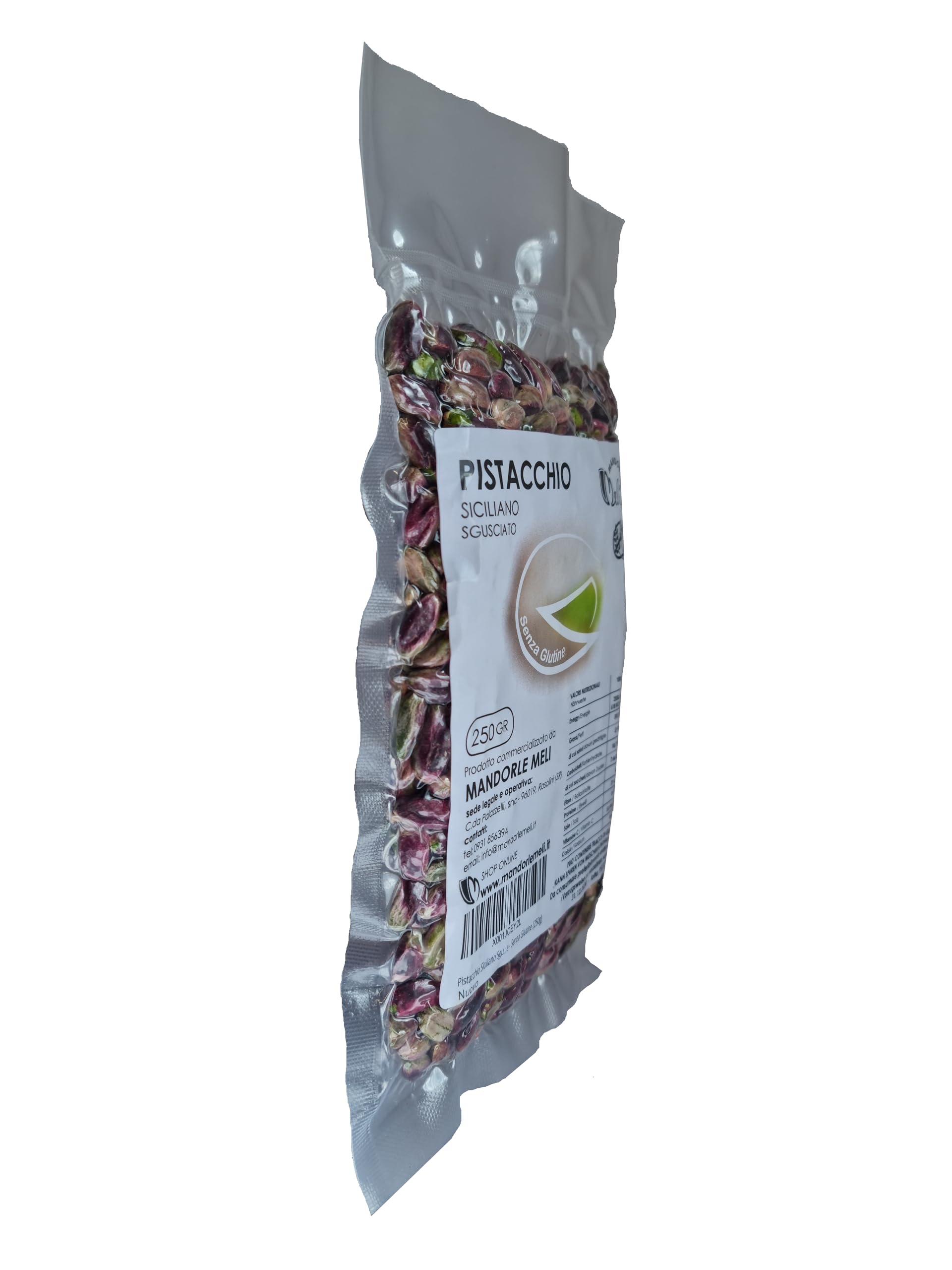 Pistacchio Siciliano Sgusciato - Frutta Secca Fonte di Vitamine e Fibre - Senza Glutine (250g)