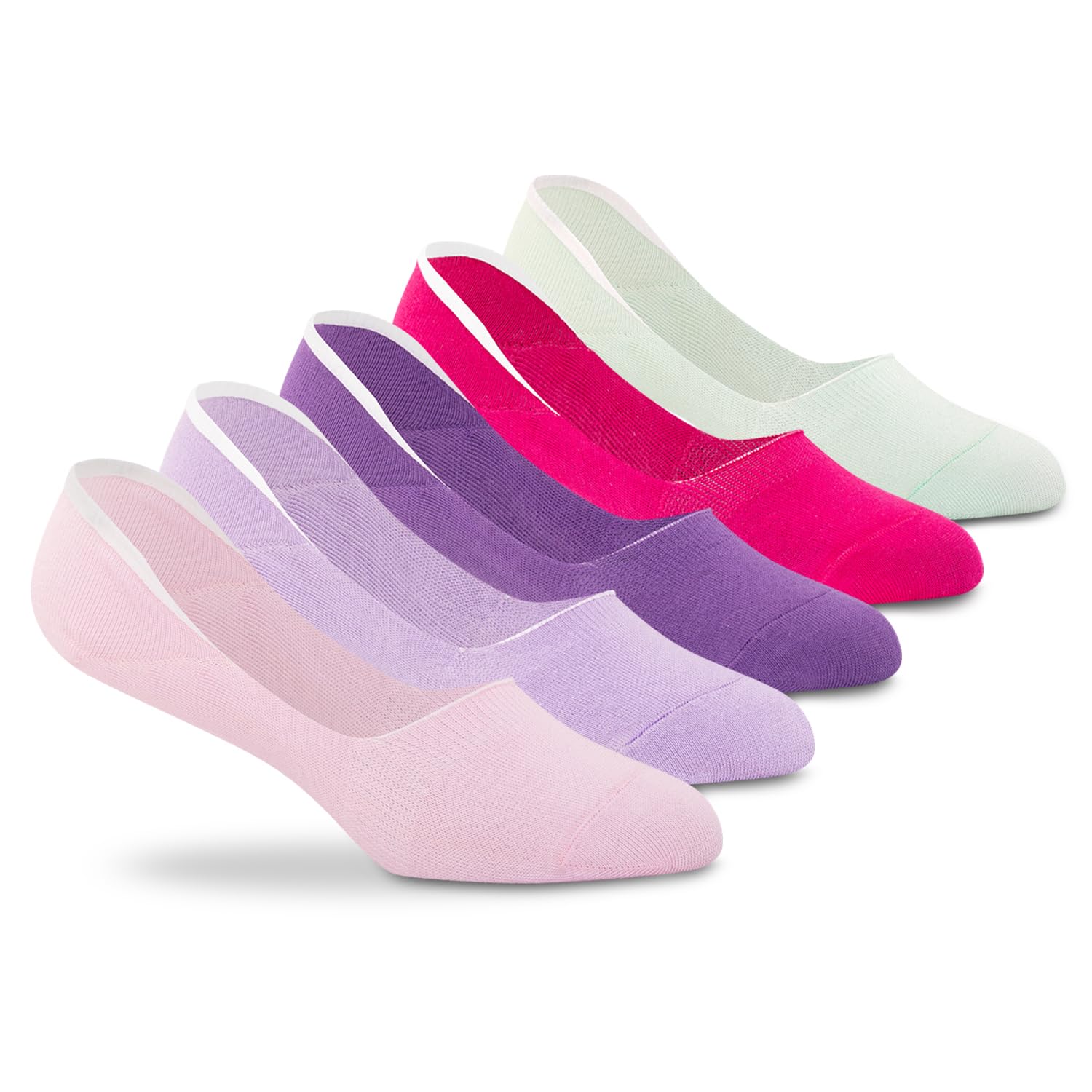 Supersox No Show Socks for Women, Made with Breathable, Anti Odour & Moisture Absorbent Combed Cotton with Silicon Anti Slip Grip (Pack of 5)