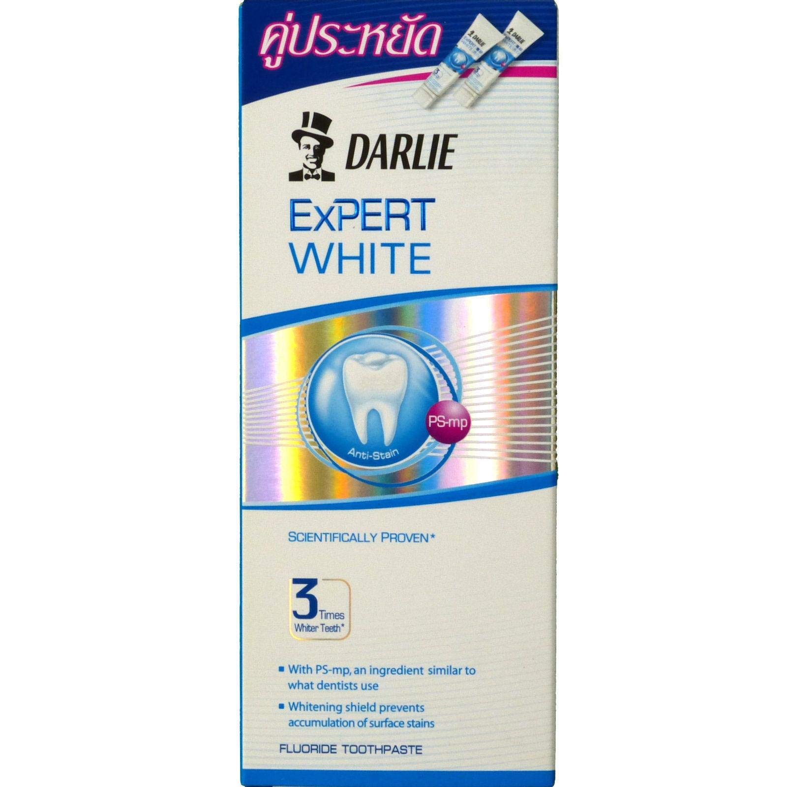 Darlie Expert White Whitening Fluoride Toothpaste 120g X 2 Pcs