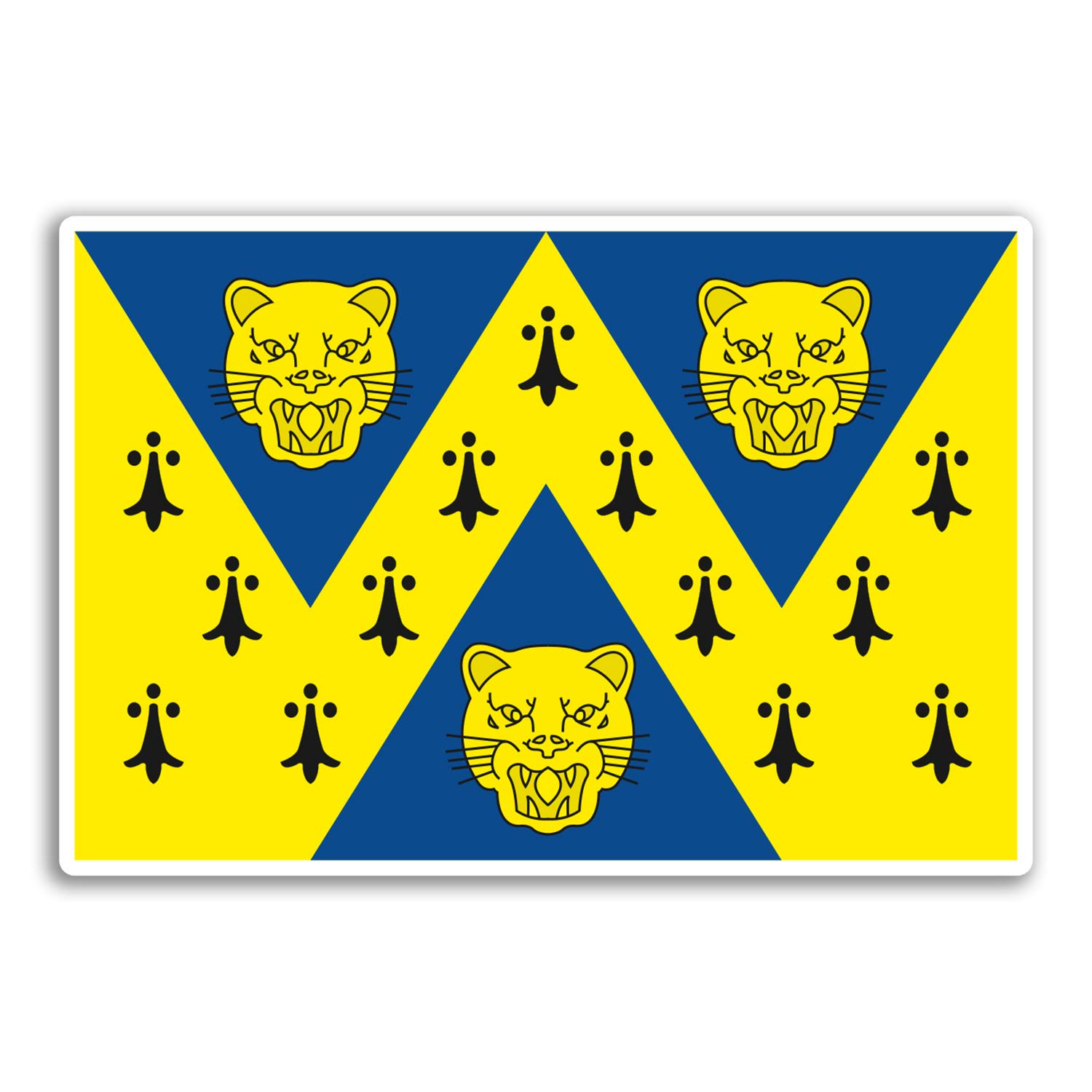 Destination Vinyl Ltd Multi 2 X 10Cm Shropshire Gb Uk Vinyl Stickers - Travel Sticker Laptop Luggage #32840 (10Cm Wide)