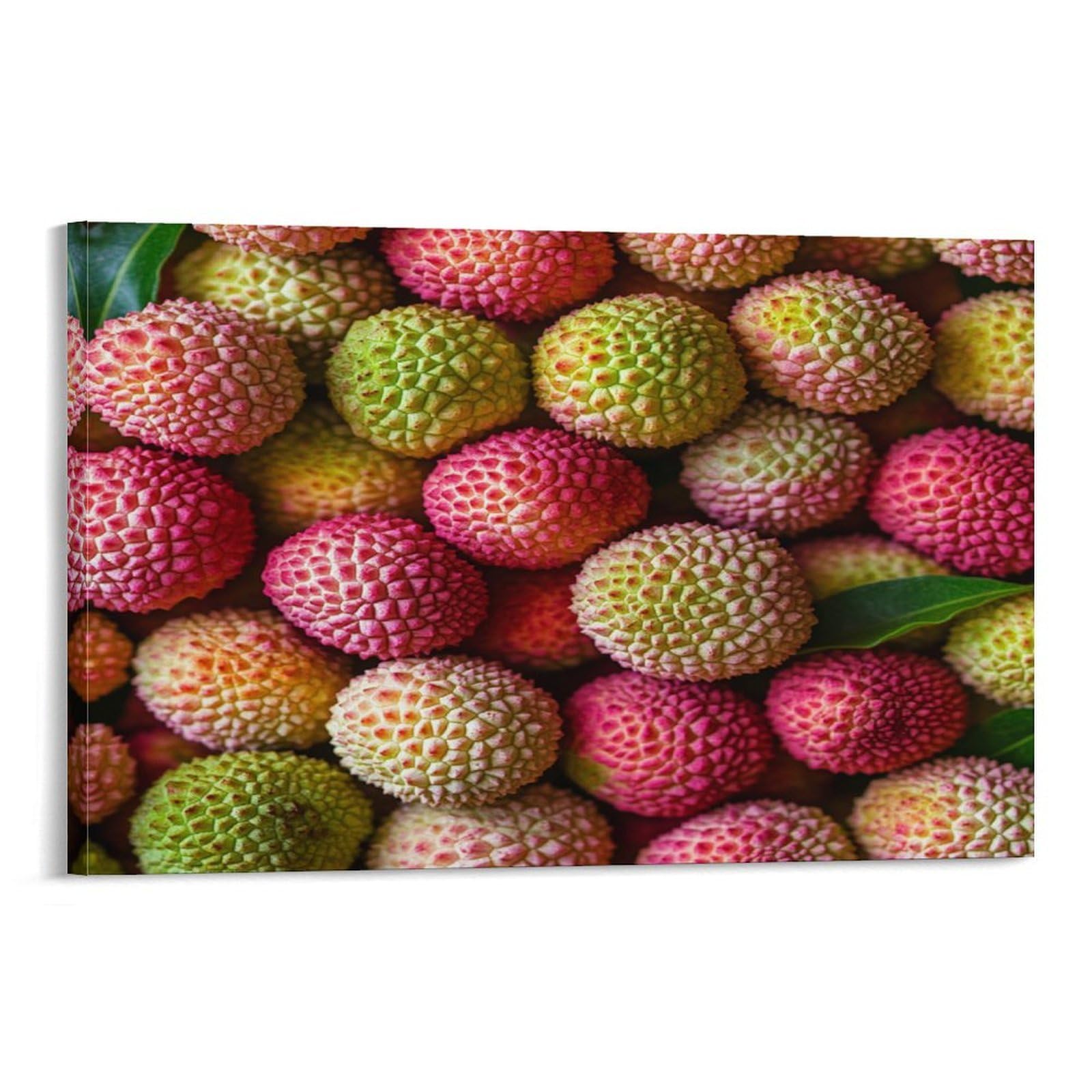 CPLVKWRQJ Fresh Lychees Individual Tropical Fruit Style Wall Art Decor - Kitchen Canvas Wall Decor Removable Multi-Purpose Focal Point 20x30inch(50x75cm)