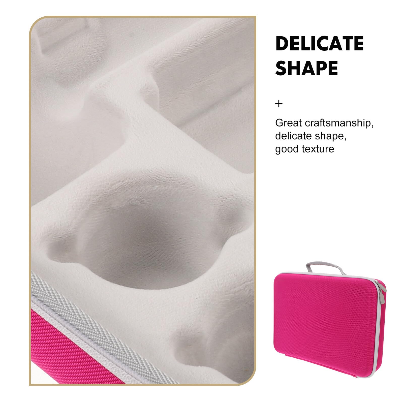 Beaupretty Bolsa de Transporte para Secador de Pelo Hd16 Color Rosa Fucsia, Estuche Portátil con Compartimentos Internos y Protección Eva para Viaje y Almacenamiento Seguro