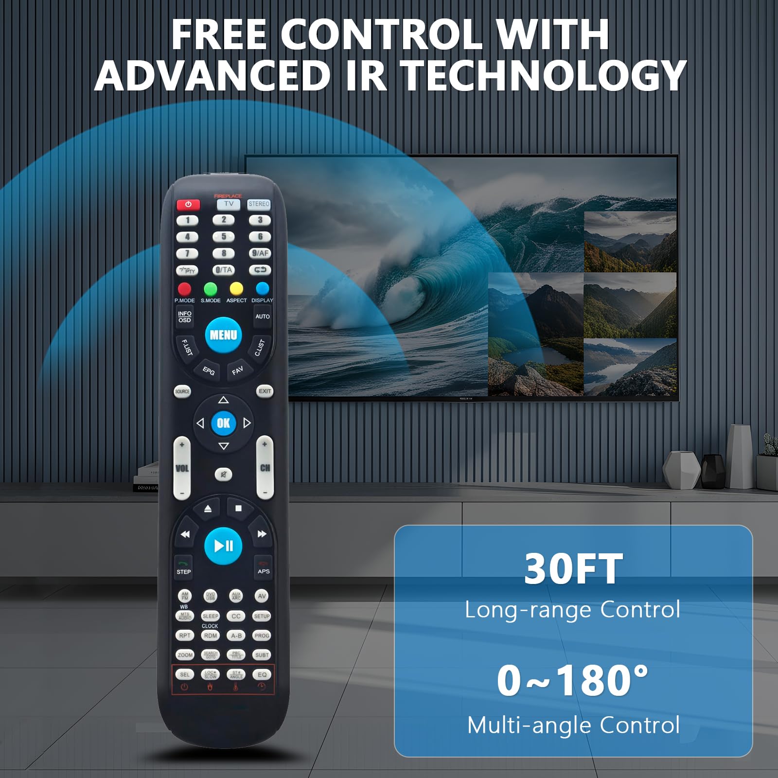 Mando a distancia universal compatible con FURRIO TV FEFS58F7A FEFS50K9A FEFS55F7A FDFS40M4A FDUS50M7A FDUS50F1A FDHS32M1A FDFS40M1A FEHS28CAA