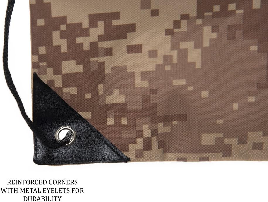 Mato & Hash Camo Drawstring Backpack| Camouflage Party Supplies for Birthdays, Outdoors, and Camping
