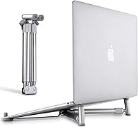 Vista 1 de Portable Laptop Stand, Adjustable Laptop Stand for MacBook Pro, Aluminum Desk Foldable Compact Universal Computer Cooling Stand for 12 13 15 17 inch