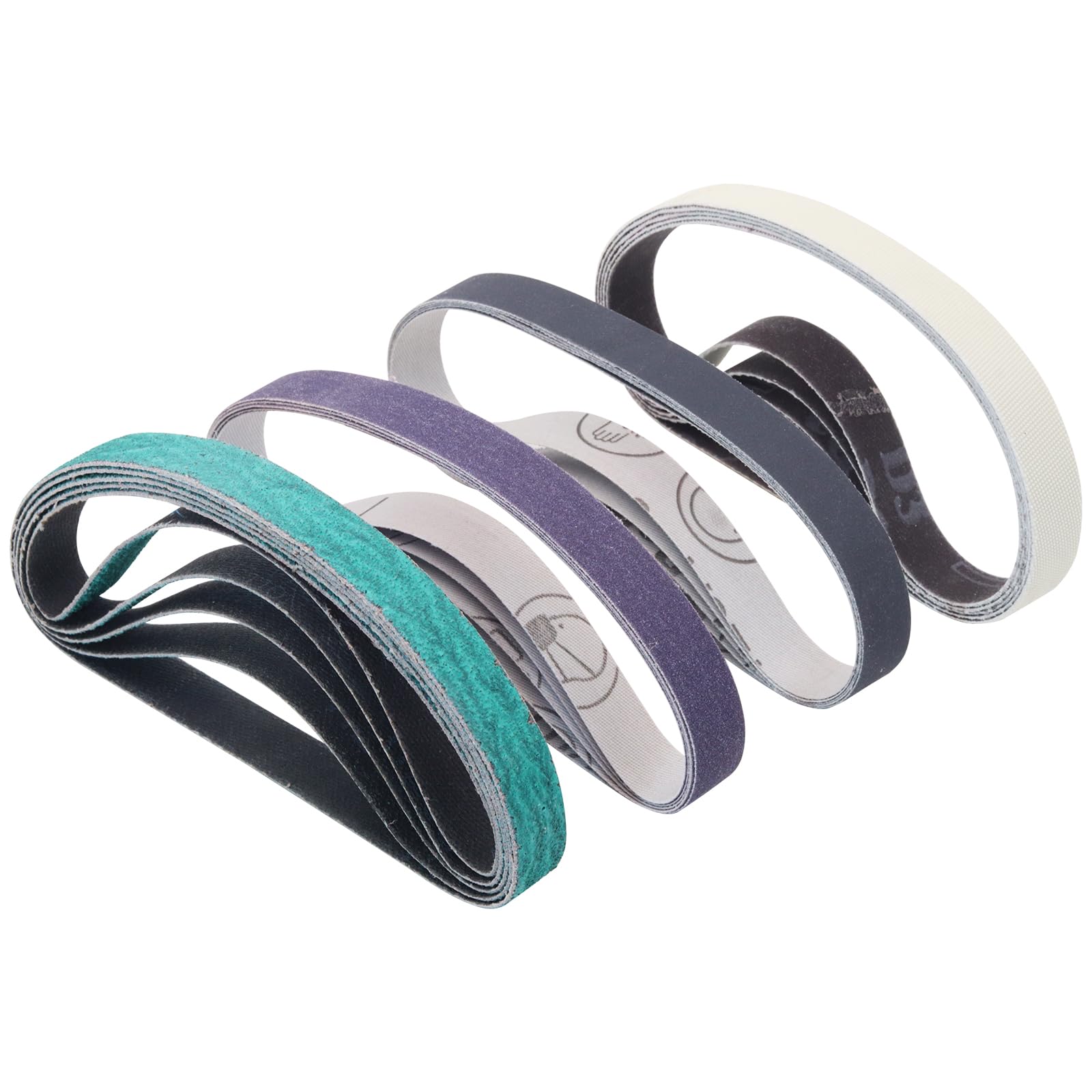 20 Pack 1/2" x 12" Replacement Sharpening Sanding Belts for Official Work Sharp Knife & Tool Sharpener (WSKTS & WSKTS-KT/Mk.1 & Mk.2) - 80/240/1000/