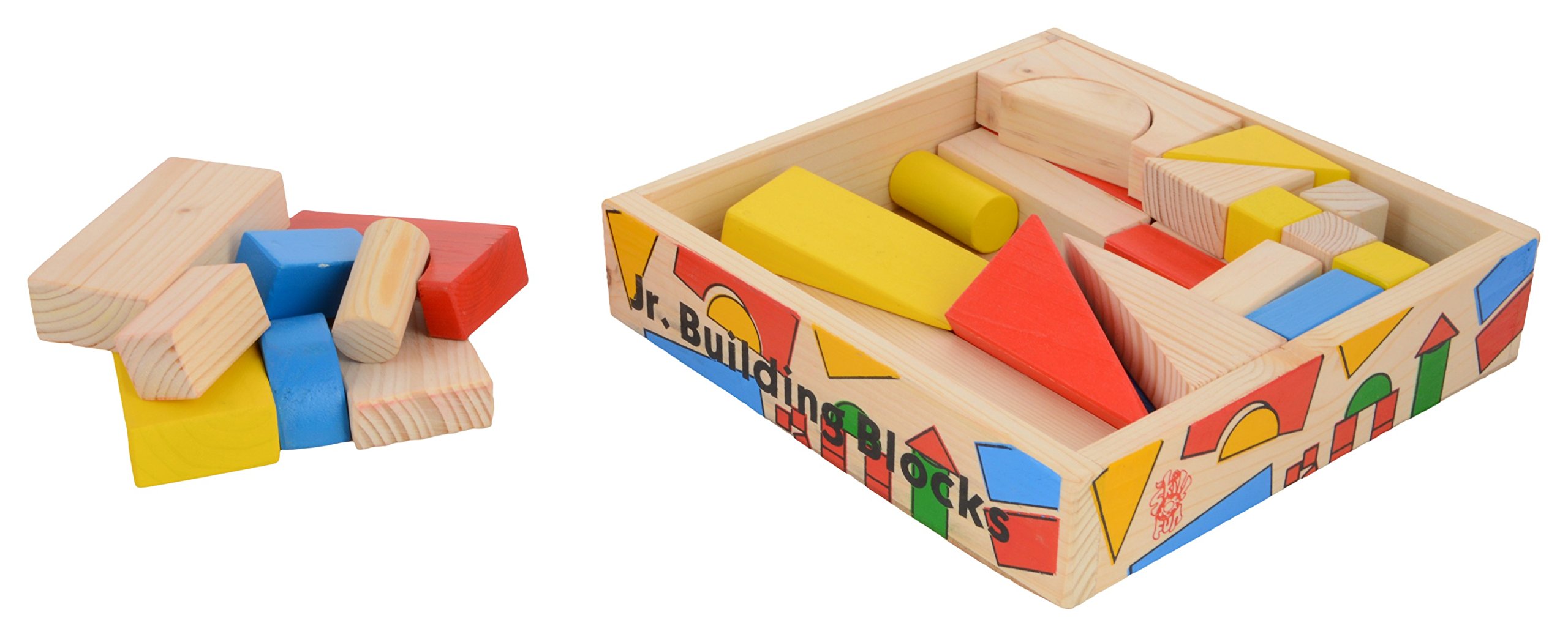 Skillofun Wooden Junior Building Blocks, Multi Color (38 Piece) (B009GCTAV8) Amazon Price History, Amazon Price Tracker