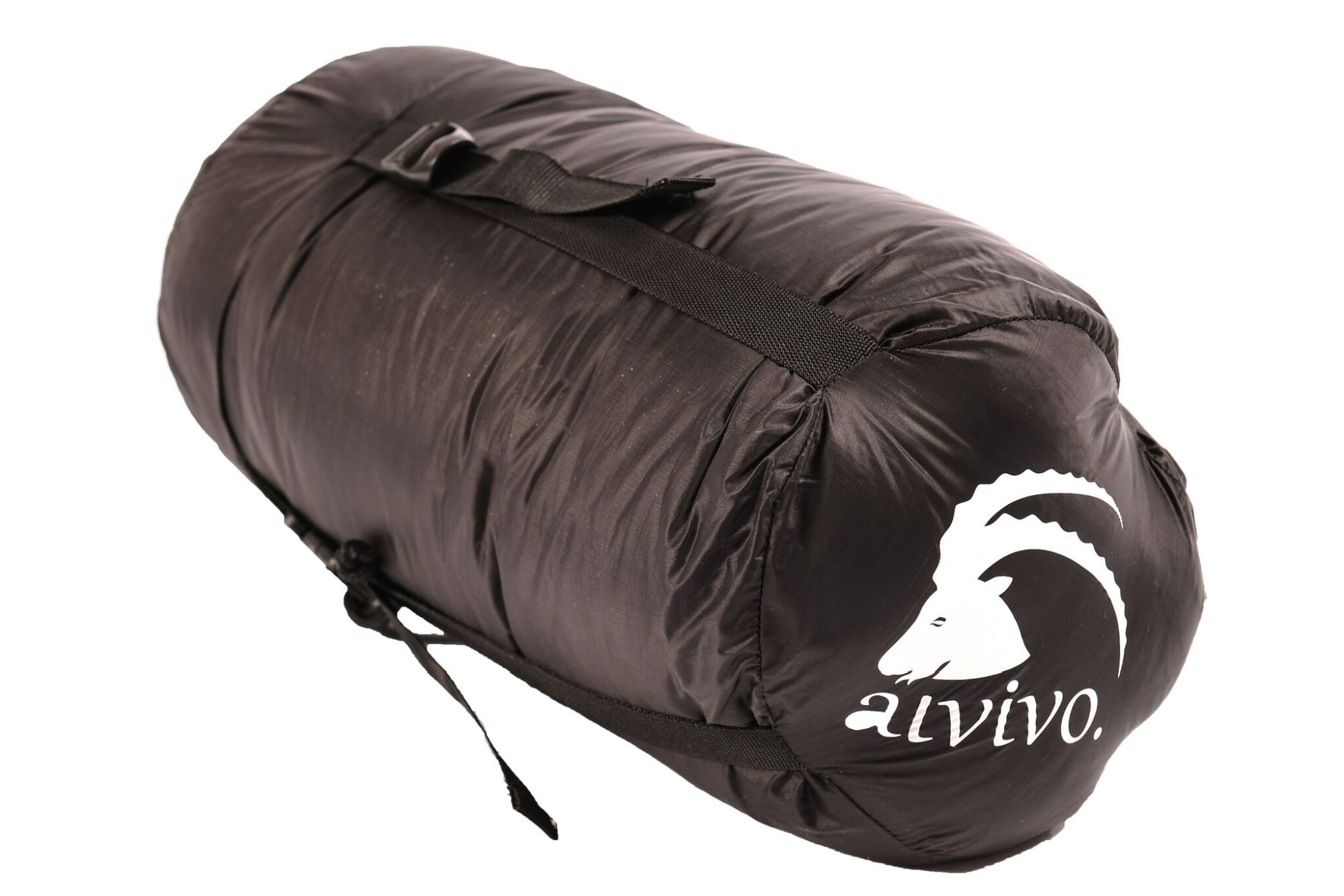 alvivo Ibex 500 Daunen (500 g) Mumienschlafsack, Farbe:schwarz/rot Sport & Freizeit