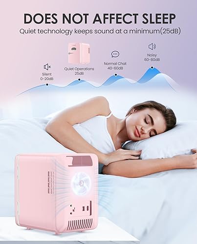 Miniatura 6 de Mini refrigerador para el cuidado de la piel 4L, enfriador y calentador, cuero rosa