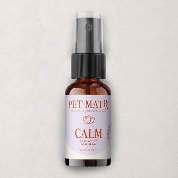 Calm Spray Supplement for Dogs - Nervous System Support, Anxiety Relief, Behavior Training - Vitamin B1, NAC, GABA, Curcumin
