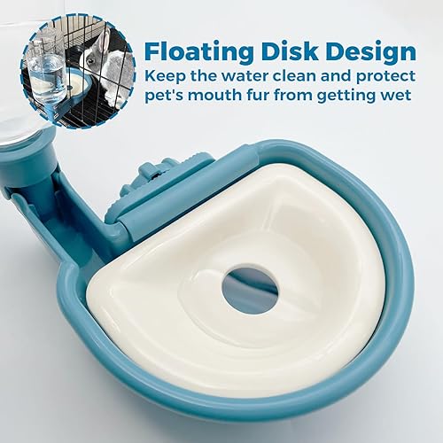 Miniatura 7 de Vannon Botella de agua para mascotas de 16oz, dispensador de tazón de agua por gravedad para jaula, dispensador de agua anti-desbordamiento para