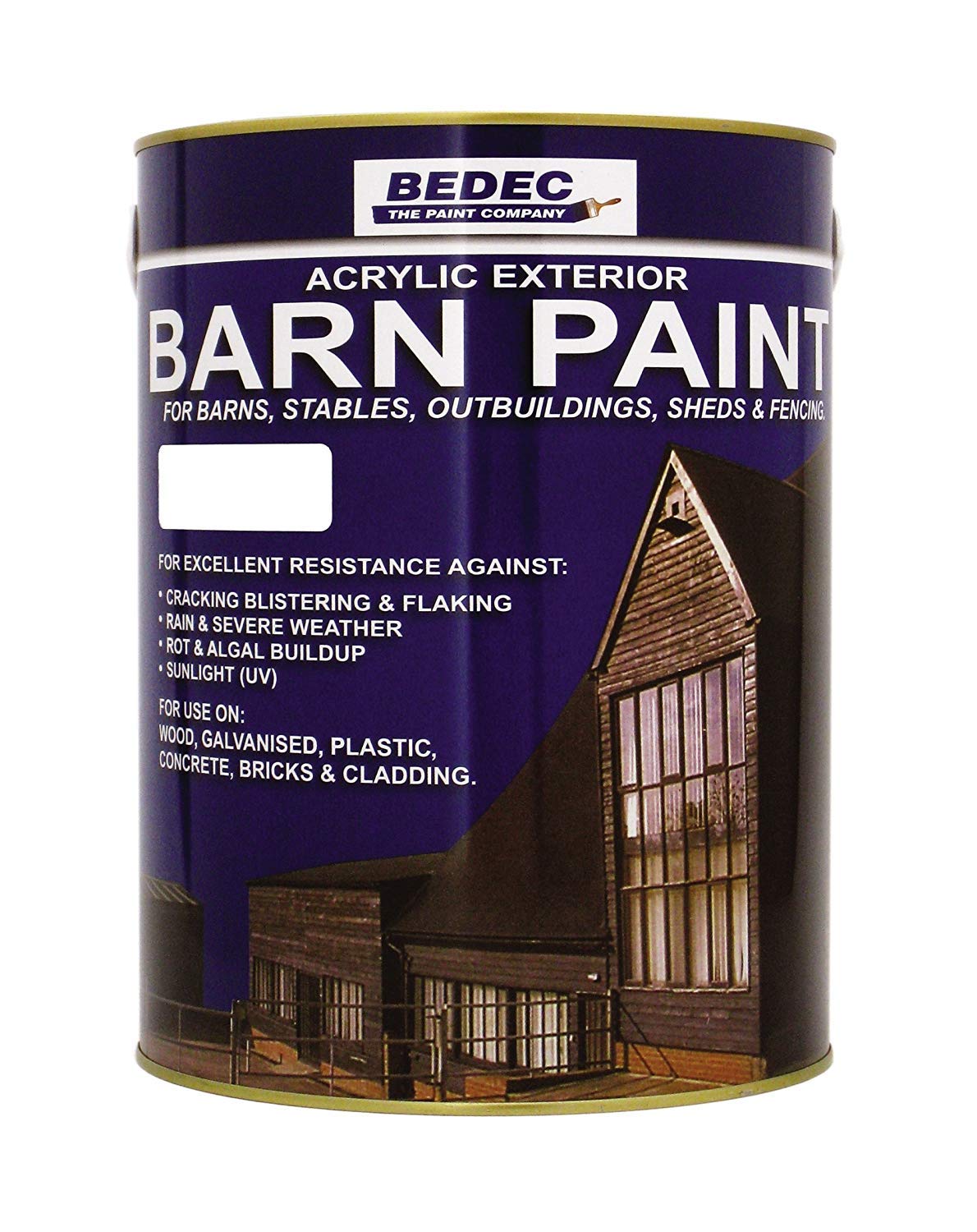 Multi Surface Water Based Barn Paint Semi Gloss White 20 Litres