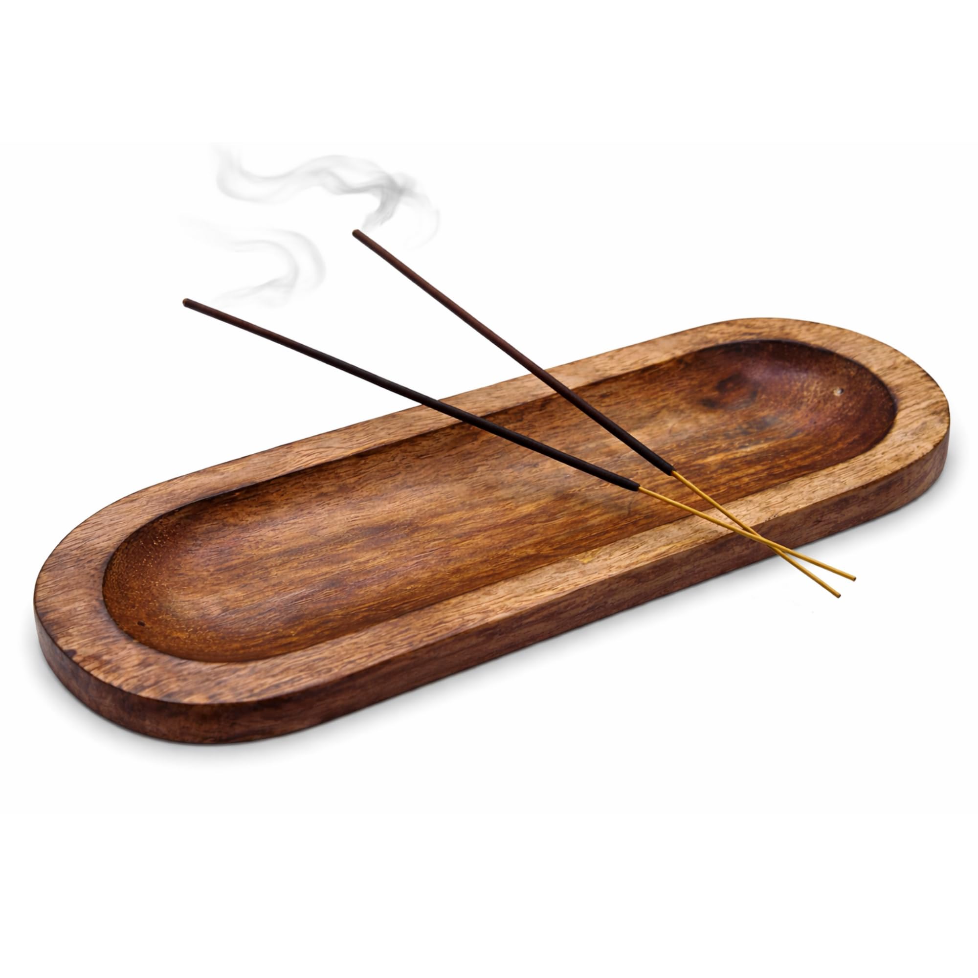 Incense Burner Or Incense Stick Holder - Incense Tray Wooden Ash Catcher - Handmade Mango Wood Incense Stand