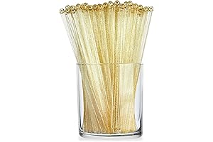 100 Pack Gold Wedding Bar Swizzle Sticks