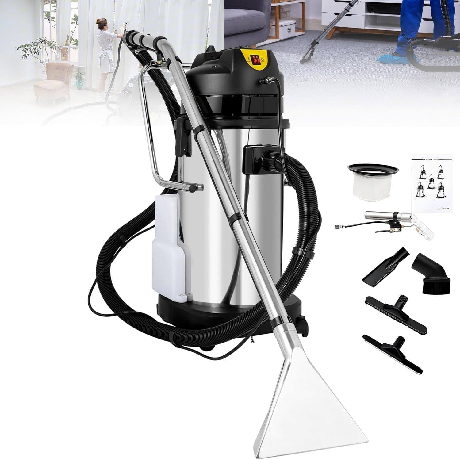 Sprühextraktionsgerät 3-in-1, 20L/30L/40L Nass- und Trockensauger 40L