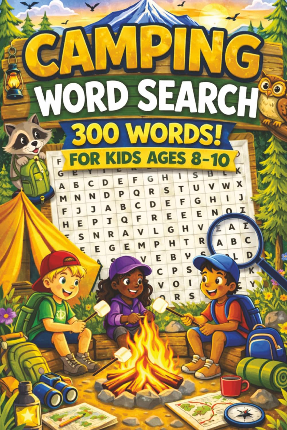 Camping Word Search for Kids ages 8-10: 50 Camping-Themed Word Search Puzzles to Boost Vocabulary, Spelling, and Learning! Fun and Educational! (Quality educational word search puzzle books for kids)