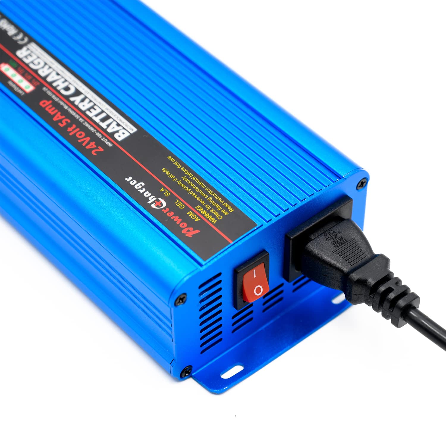 Caricabatteria 24Volt Mantenitore della batteria 5 Amp Automatico Smart Battery Charger 3-pin XLR Alligatore Connettore con I/O Interruttore per sedia a rotelle, auto, camion, barca, camion