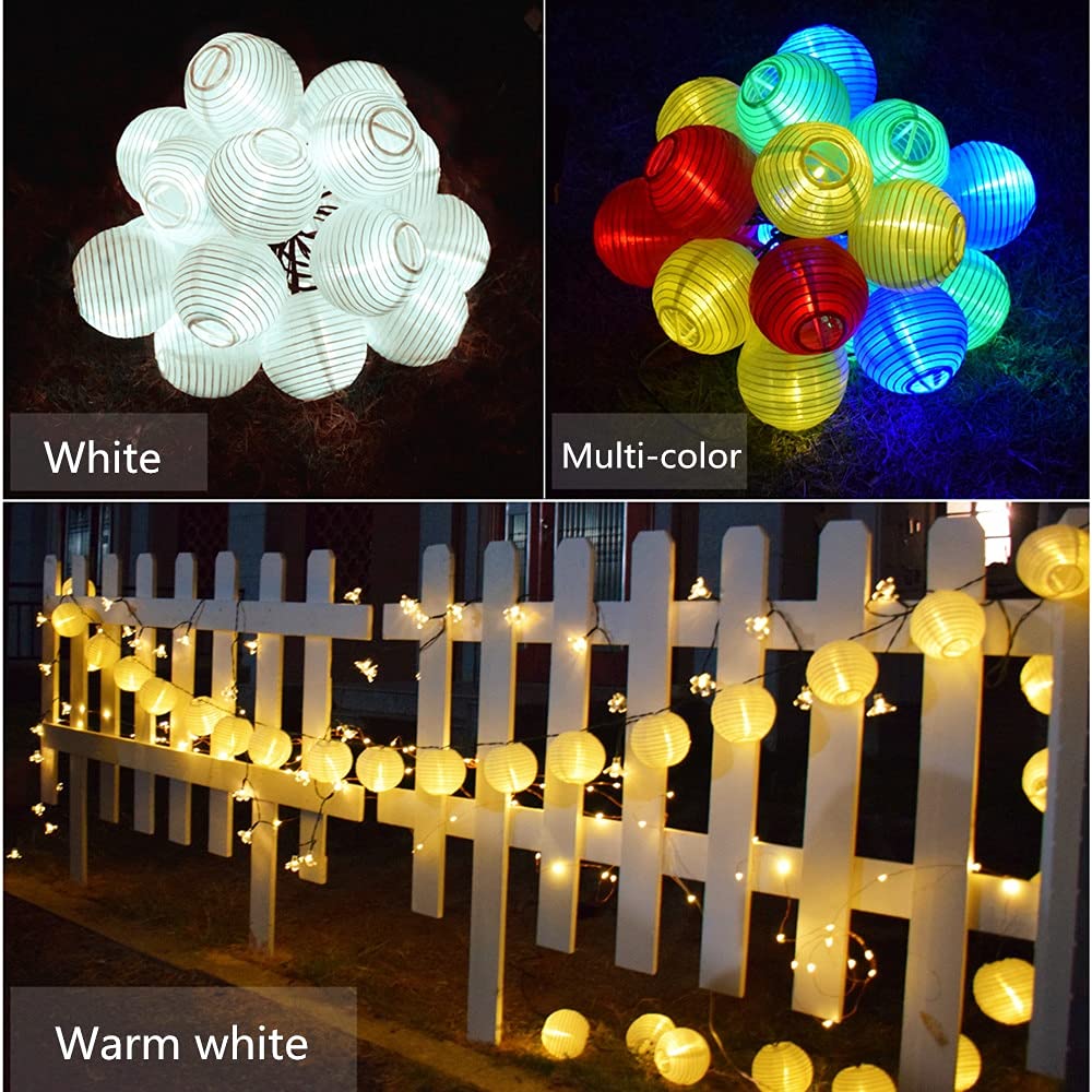 Oświetlenie zewnętrzne Solar String Light Lantern 10/20/30 Oświetlenie zewnętrzne LED Fairy Lights Świąteczne oświetlenie dekoracyjne Święta świąteczne Do dekoracji ogrodów i dziedzińców (Color : 20