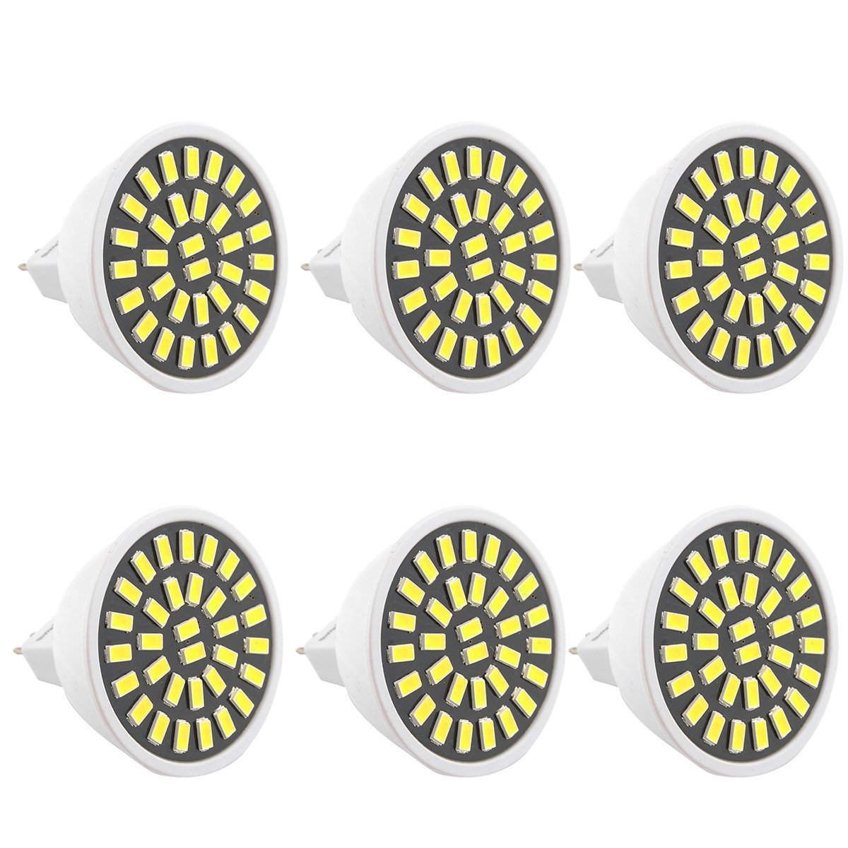 MR16 żarówka LED 5 W 400-500LM 32LED 5730SMD 2700-3200K 6000-6500K dekoracyjna ciepła biel zimna biel reflektor LED AC 110-130V (6ST) (kolor : Cool White)