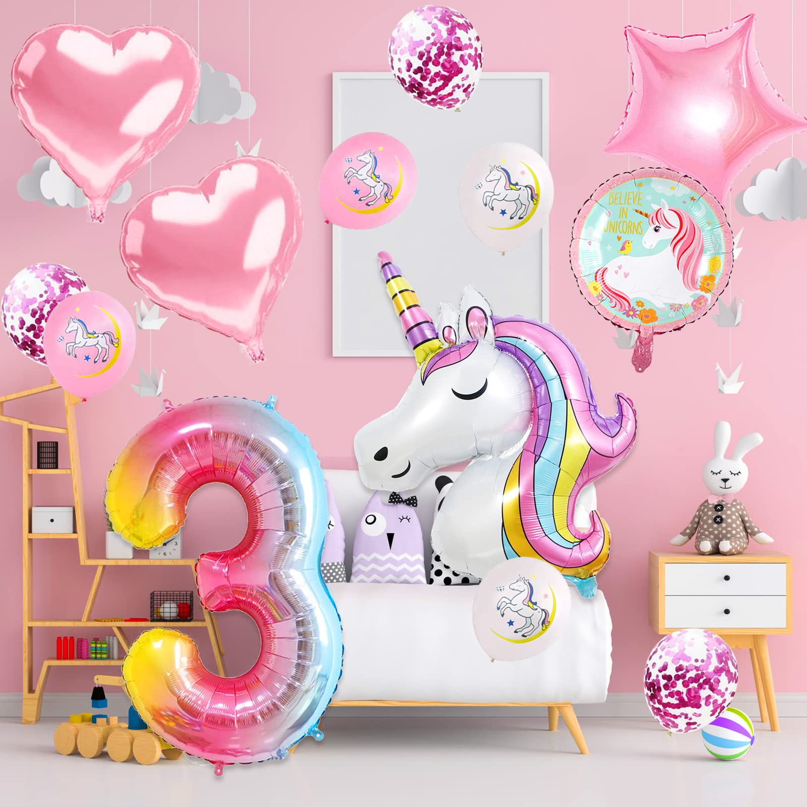 5 Ans Decoration Anniversaire Licorne Fille, Licorne De