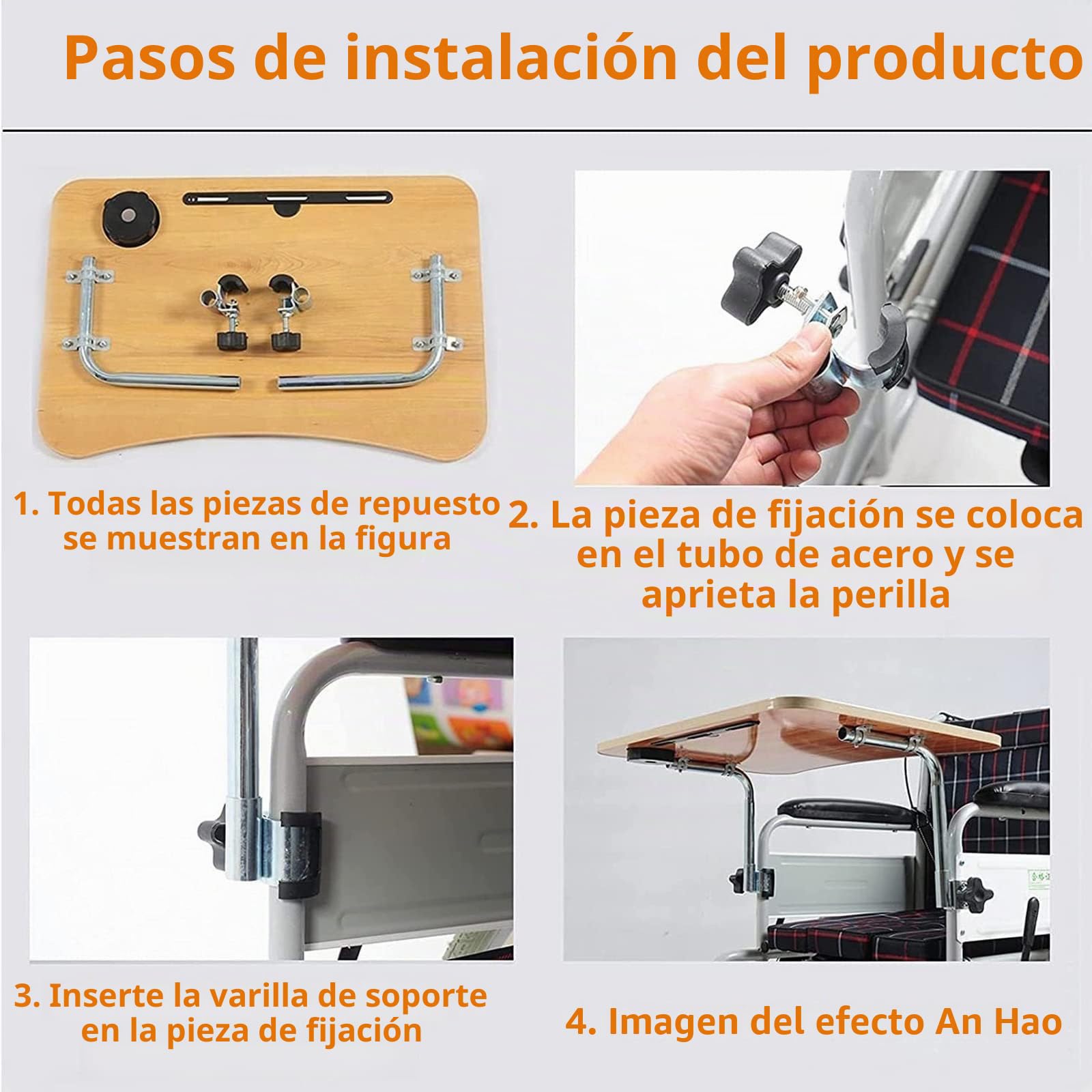 Mesa con Bandeja para silla De Ruedas, Mesa De Comedor De Madera, Accesorios para silla, #1