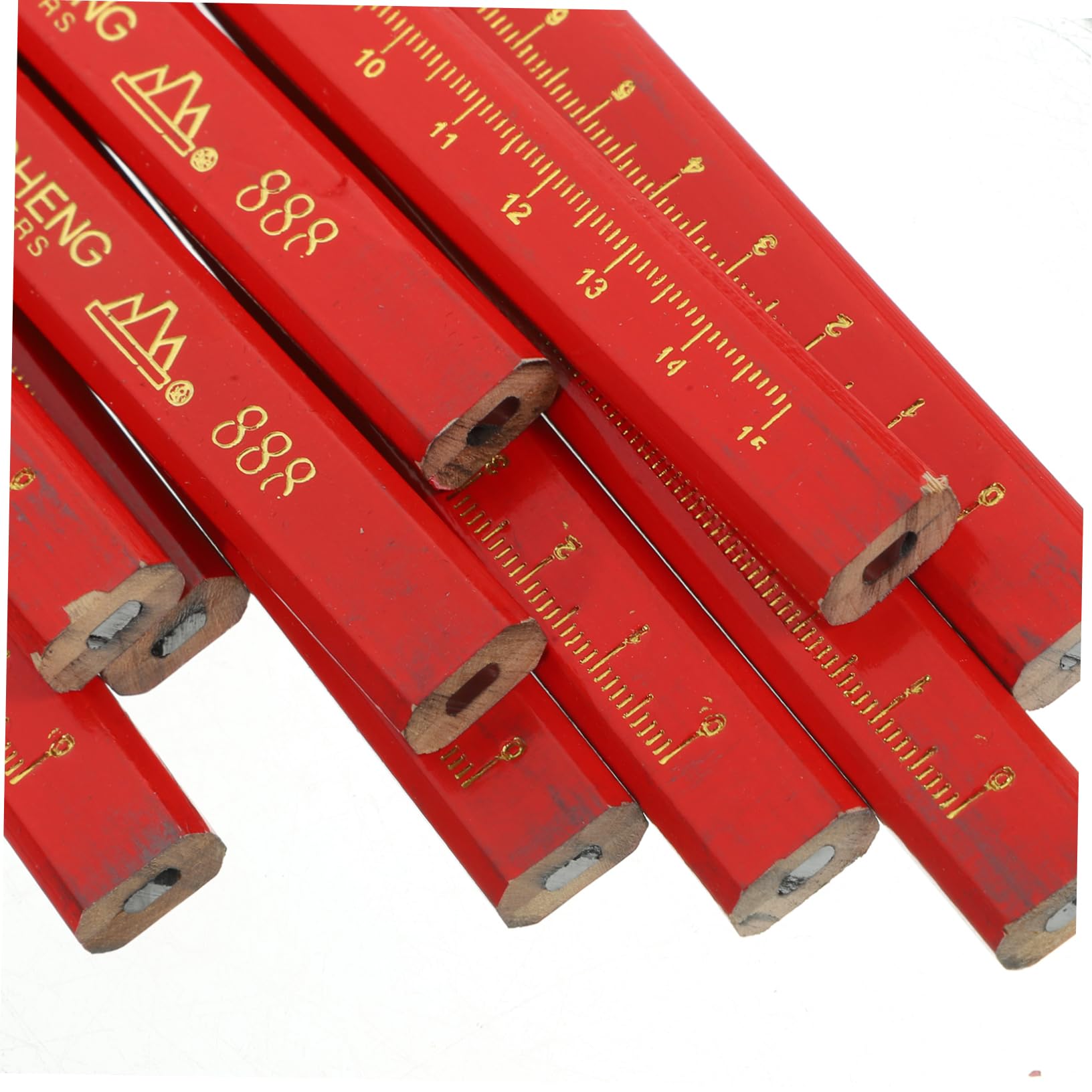 Ciieeo 50pièces Crayons De Construction Avec Graduation Mines De Crayons De Charpentier Pour Travaux De Menuiserie Construction
