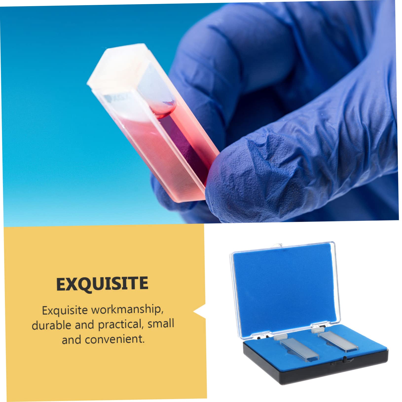 8piezas Cubeta De Cuarzo para Espectrofotómetro UV-Visible De Alta para Análisis Comparativo
