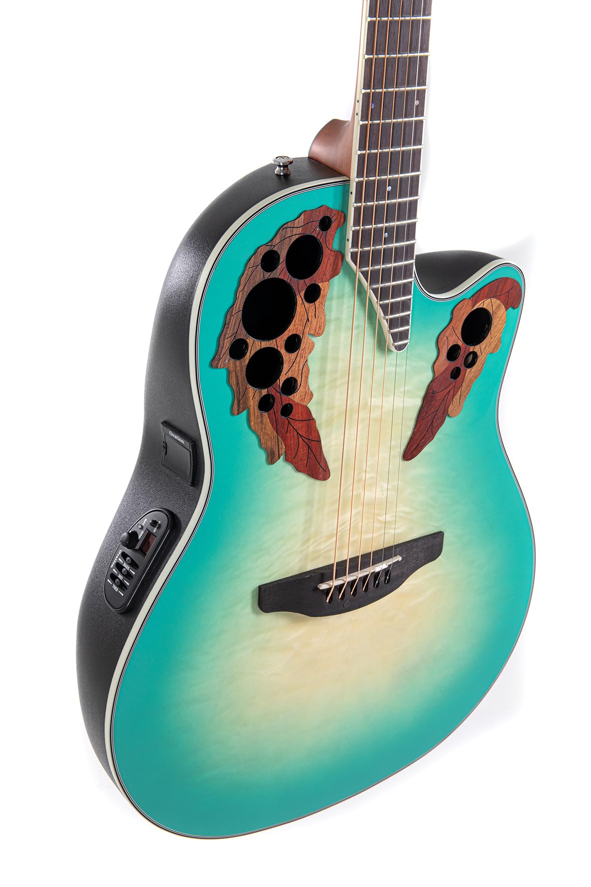 OVATION E-Akustikgitarre Celebrity Elite Plus CE44X Mid Cutaway - Edelholzdecke - Mid-depth Lyrachord Body - Mintburst - CE44X-9B-G