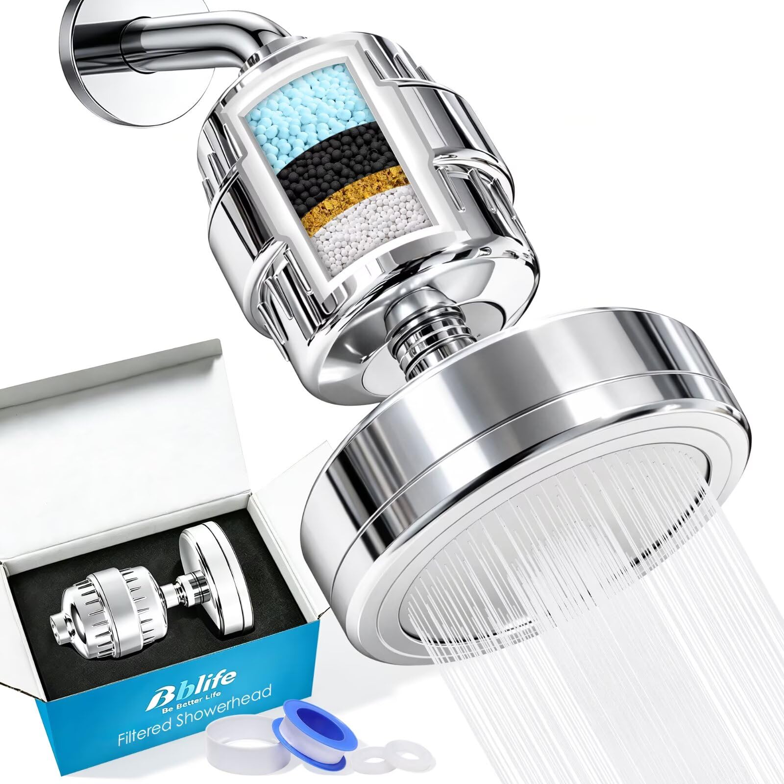 BBLIFE Shower Filter - Hard Water Protection -11
