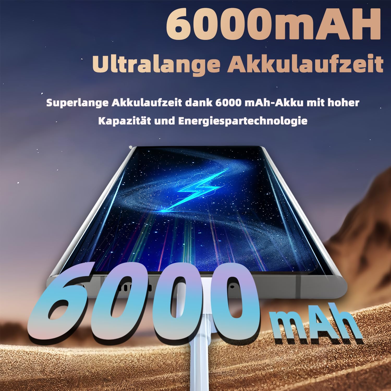5G Smartphone 8+256GB, 6.9" HD, 6000mAh, 21+8MP, Dual SIM